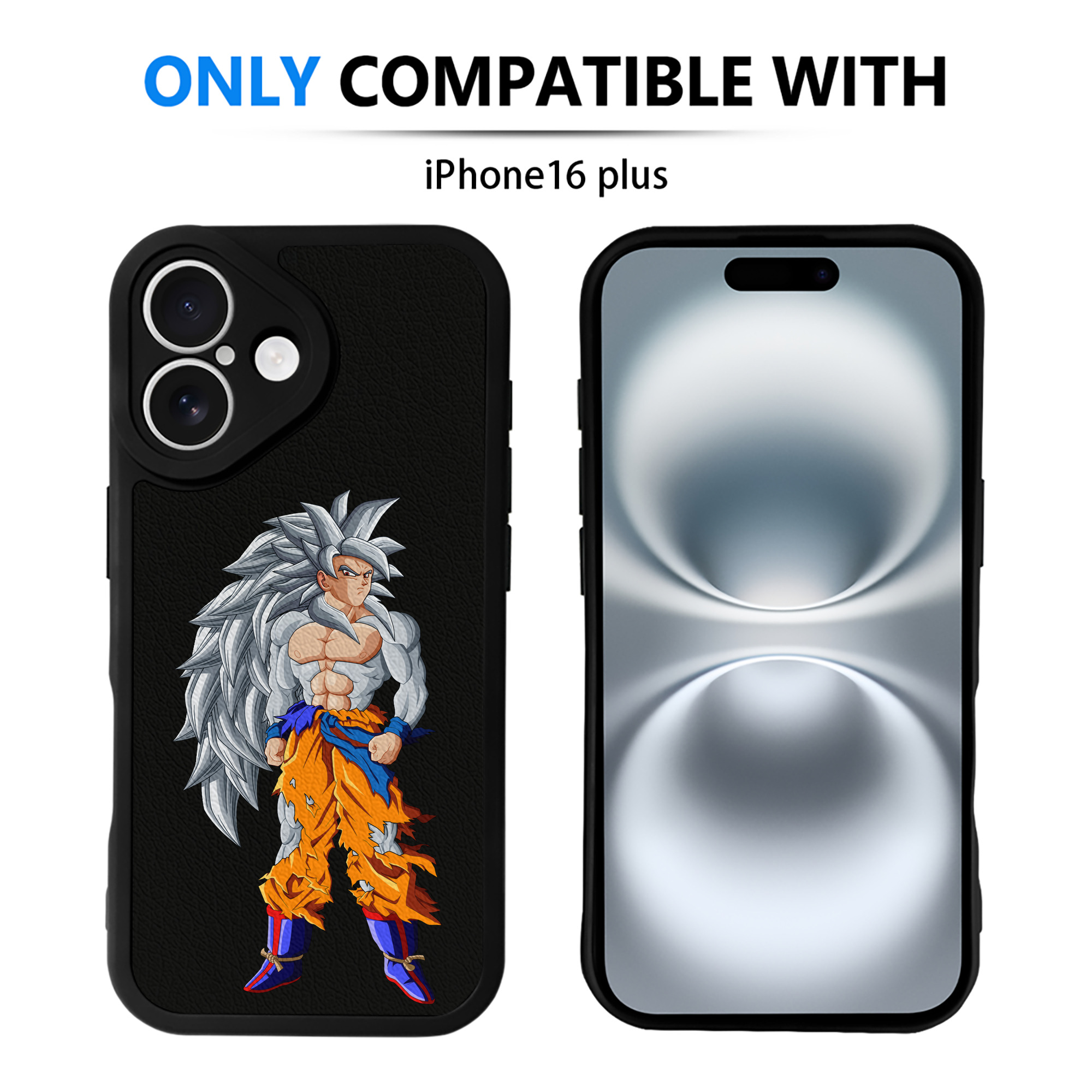 （画像用） ドラゴンボール 孫悟空（そん ごくう）Son Goku カカロット DRAGON BALL Kakarotto 【iPhone 16シリーズ対応】シリコンスマホケース（レザー調） 材質：シリコン
